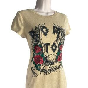 May Pink Women's M Brown Graphic T-Shirt‎ Long Dress Short Casual Spring